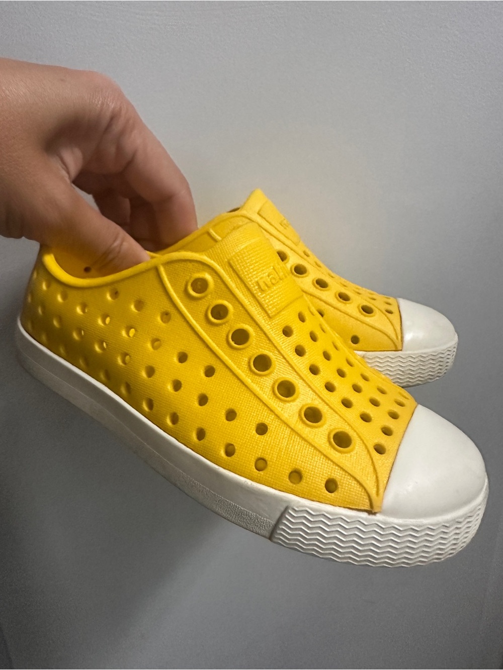 Native Yellow Slip-On Rubber Sneakers